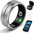 Smart Ring for Women Men, All-New Matte Scratch-Resistant Design, Health & Fitness Tracker for Sleep, Stress & Activity Monitoring, Silver 8