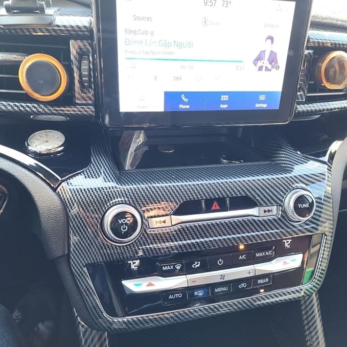 ruihe Carbon Fiber Color Center Dash Radio Audio Control Panel Automatic