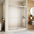 Sliding Shower Door, Royal Guard 56-60" W x 70" H Semi-Frameless Double Sliding