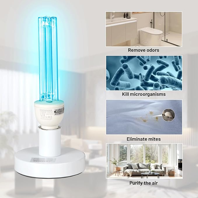 25 Watts UVC Sanitizer Lamp Ozone Free UVC Light Bulb