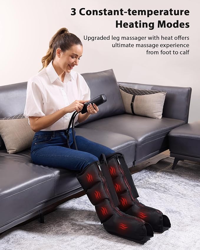 CINCOM Leg Massager with Heat and Compression