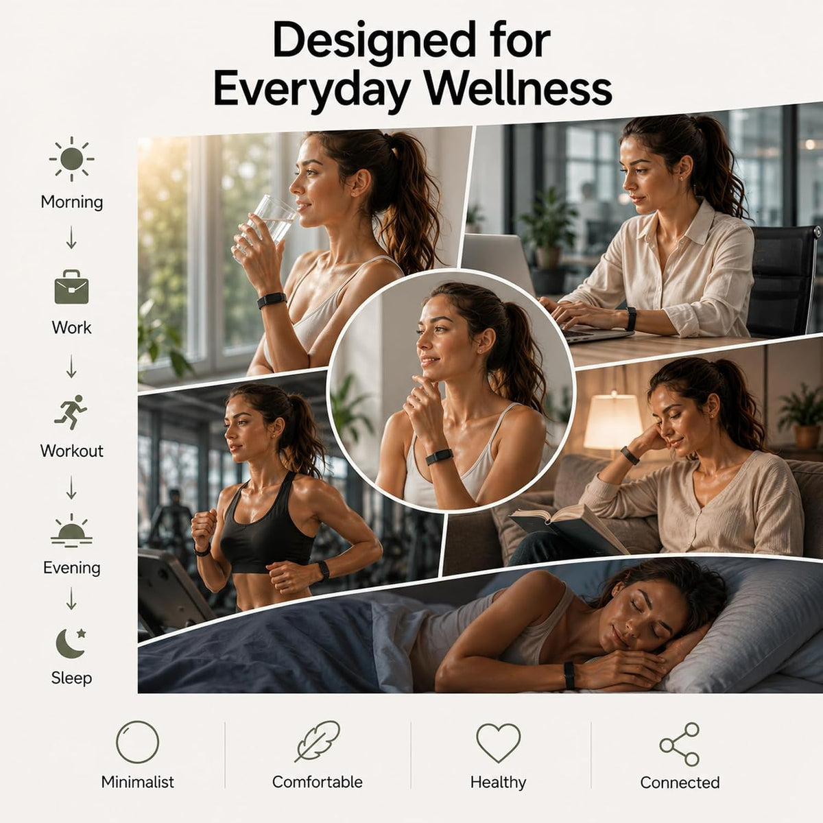 yihou smart fitness tracker for women & men, view 9