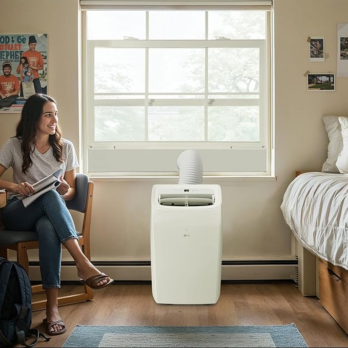 LG 8, 350 BTU / 12, 000 BTU Smart Portable Air Conditioner, Cools 350 Sq.Ft.