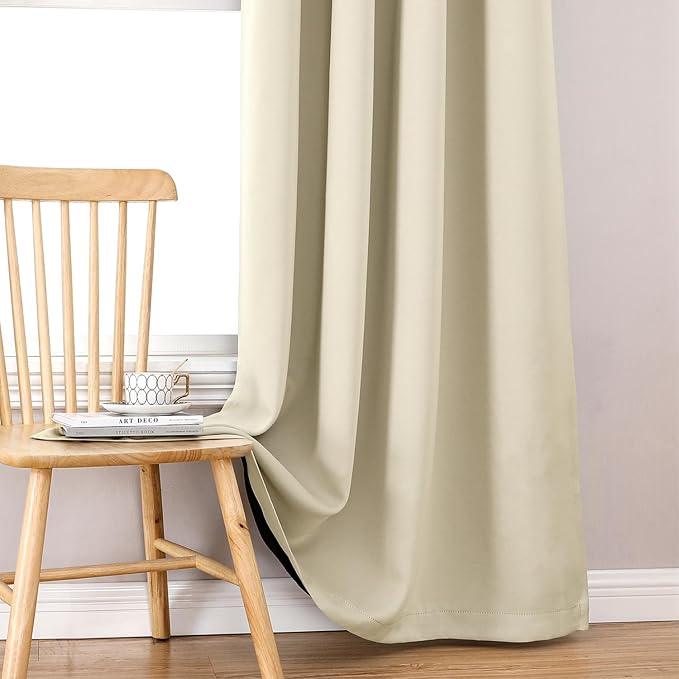 ChrisDowa 100% Blackout Curtains 54 inch Long