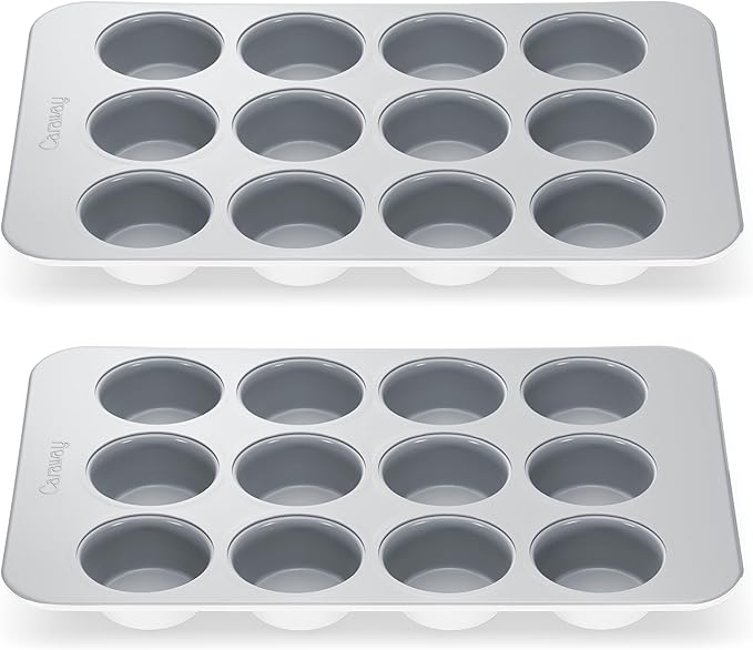 Caraway Non-Stick Ceramic 12-Cup Muffin Pan Duo