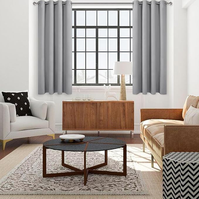 DWCN Blackout Curtains 84 Inches Long, 60 Wide Thermal Grommet Light Blocking