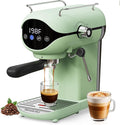 Espresso Machine with Steam Milk Frother Semi Automatic 20 Bar Compact Green
