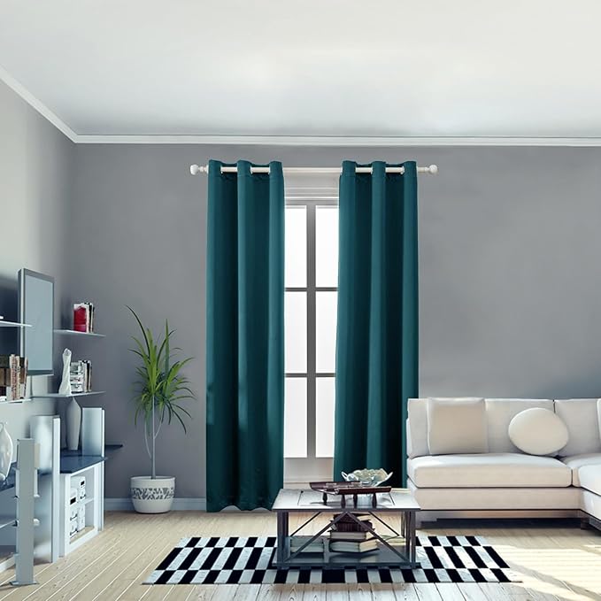 Anytime 100% Blackout Curtain 2 Panels Set, Thermal Insulated Window Drapes