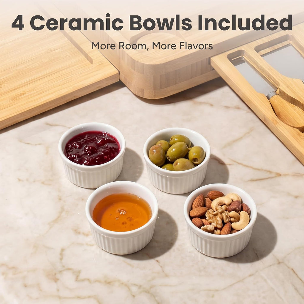 SMIRLY Charcuterie Boards Set, Large Cheese Board Set, Acacia