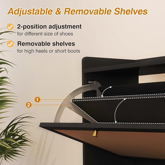 AVZEAR Narrow Shoe Storage Cabinet