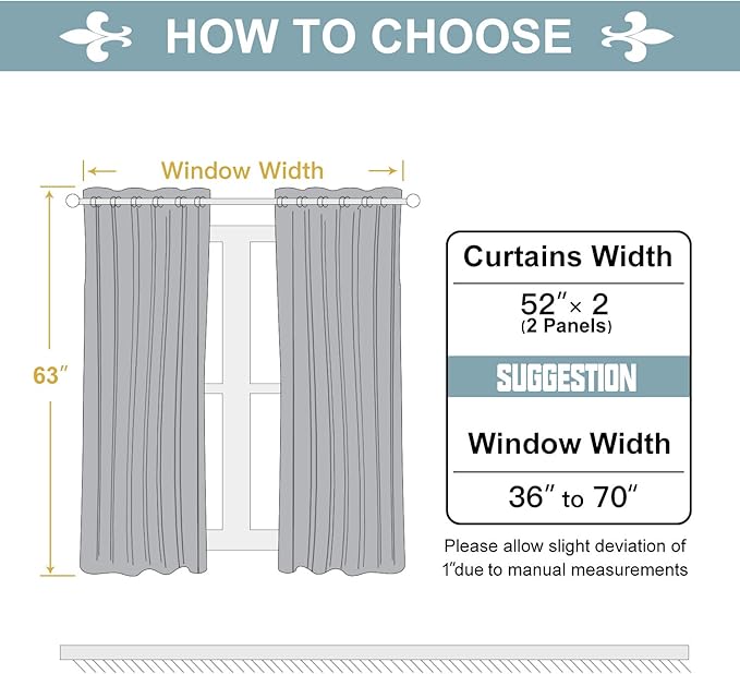 ChrisDowa 100% Blackout Curtains