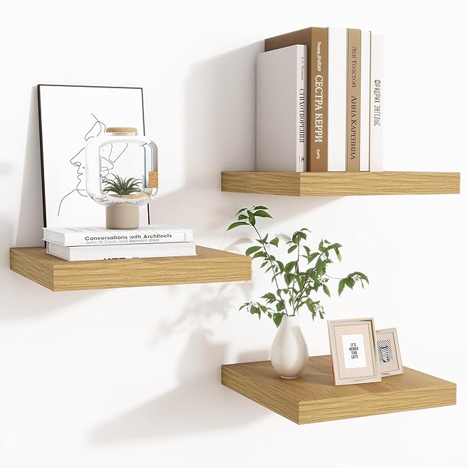 Fun Memories Floating Shelves for Wall (Set of 3)