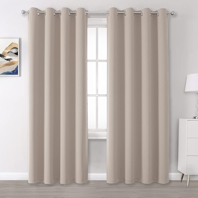DUALIFE Blackout Curtains 96 Inches Long