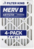 Filter King 7x41x1 Air Filter | 4-PACK | MERV 8 HVAC Pleated A/C Furnace
