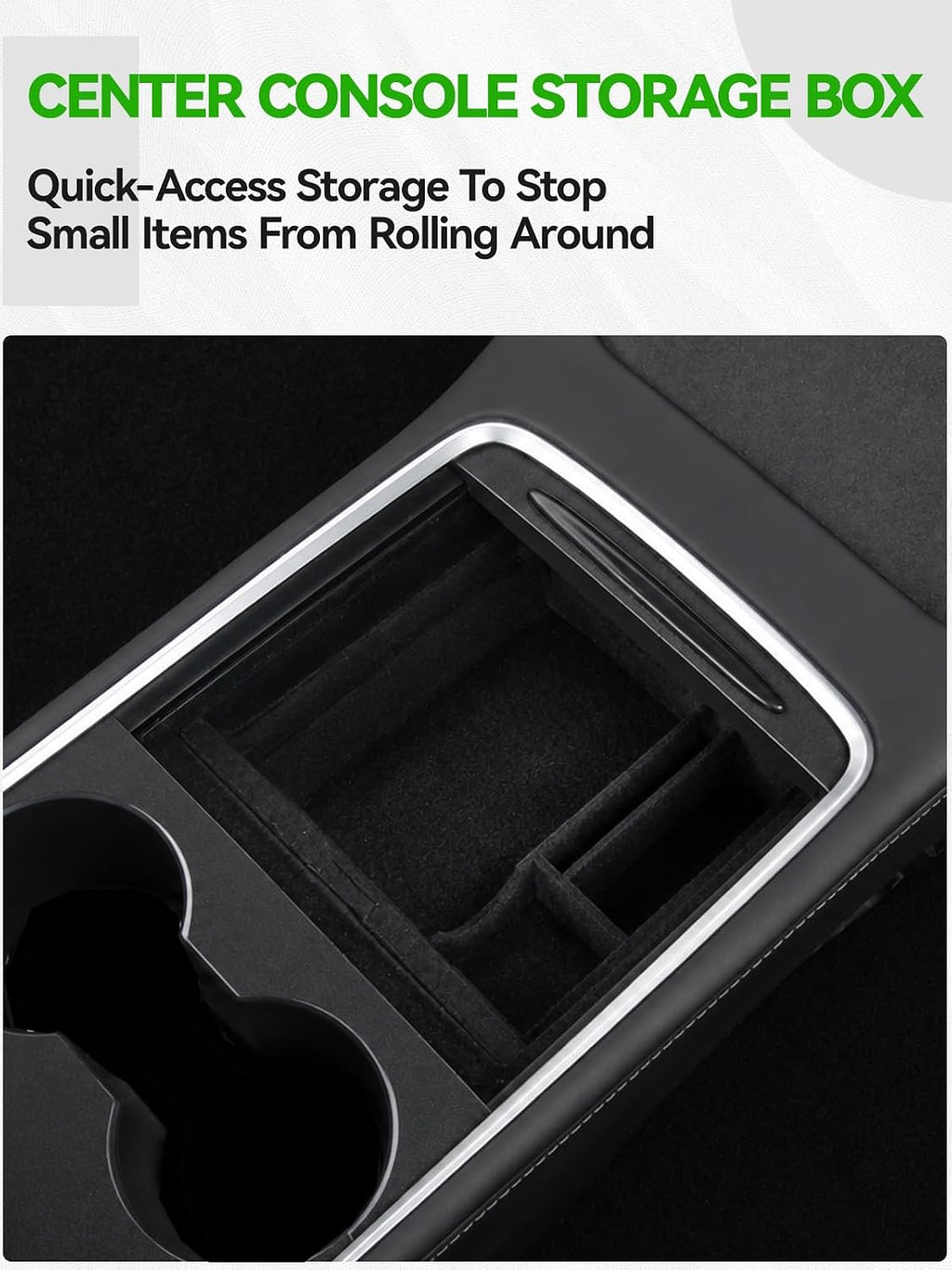 Center Console Organizer for 2020-2024 Model Y/2021-2023 Model 3