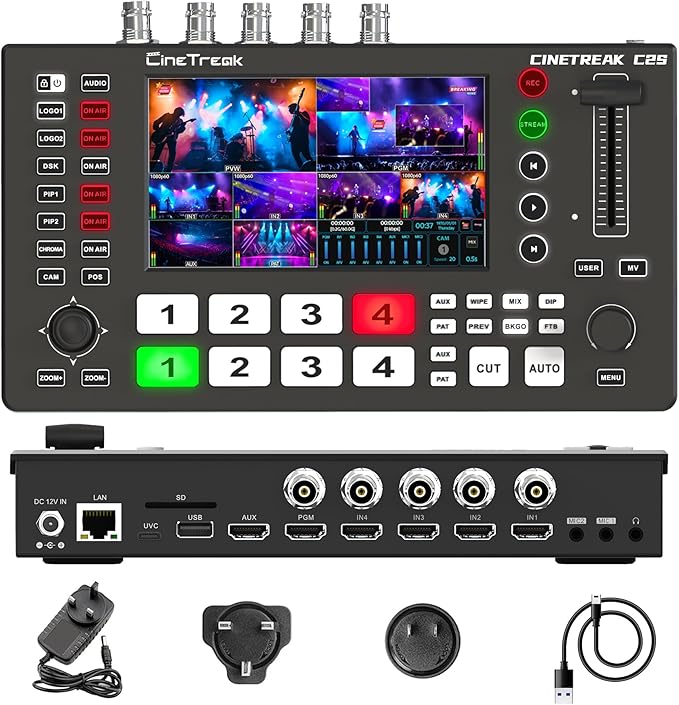 Cinetreak C2S HDMI & SDI 5.5'' Screen Multi-Format PTZ Control Video Switcher