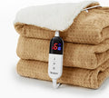 Heated Blanket Electric Blanket Twin Waffle, 62x84 Inches Sherpa Fleece Fast