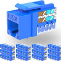 Rapink RJ45 Keystone Jack Cat6 10G Support, Cat6 Keystone Jacks UTP 50 Pack