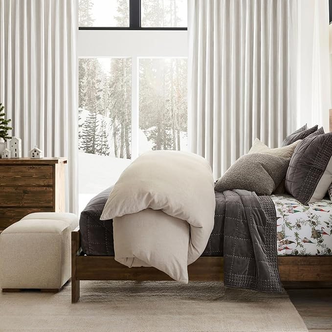 Room Darkening Curtains 63 Inches Long, Small Bay Window Blackout Dining Room