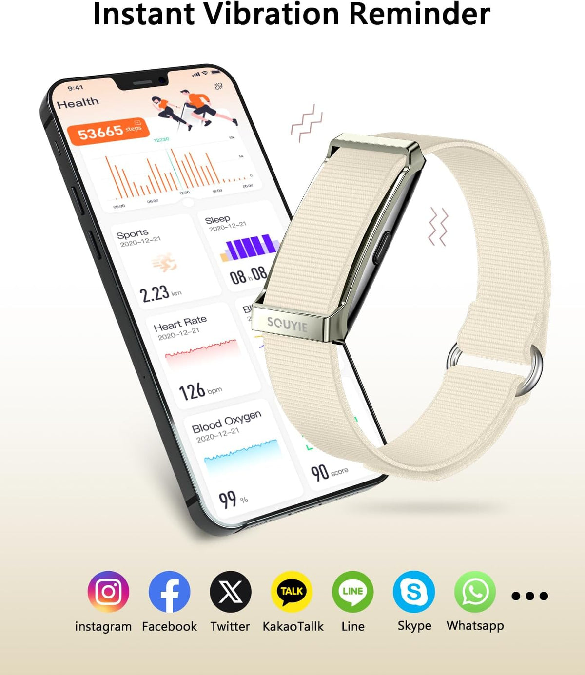 souyie smart bracelet for women men, 24/7 health, package contents