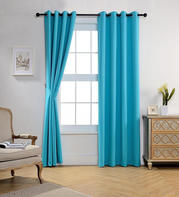MIUCO Room Darkening Thermal Insulated Grommet Window Blackout Curtains Panels