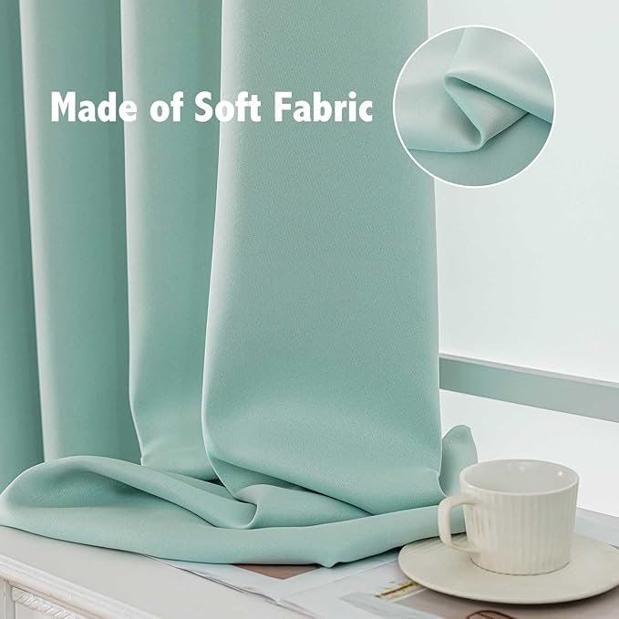 Anytime 100% Blackout Curtain 2 Panels Set, Thermal Insulated Window Drapes