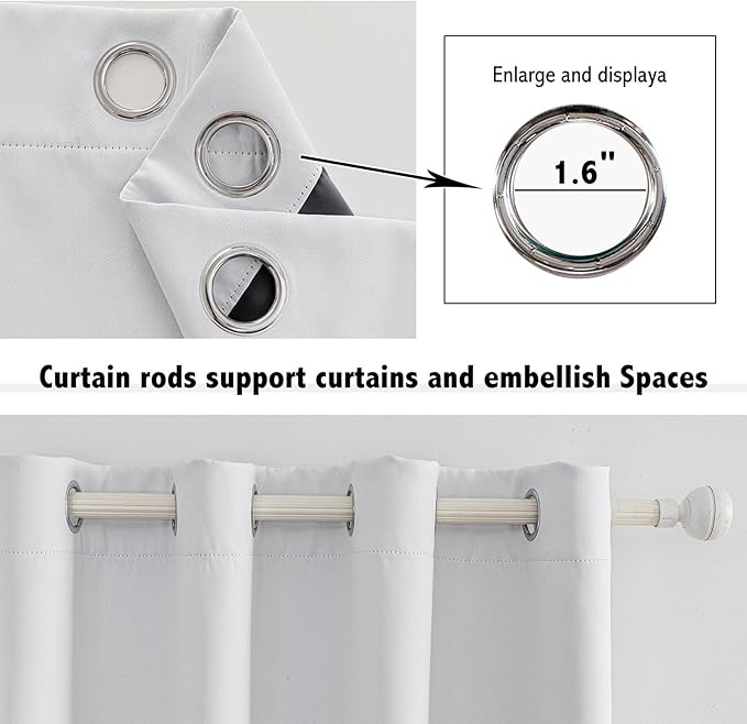 Anytime 100% Blackout Curtain 2 Panels Set, Thermal Insulated Window Drapes