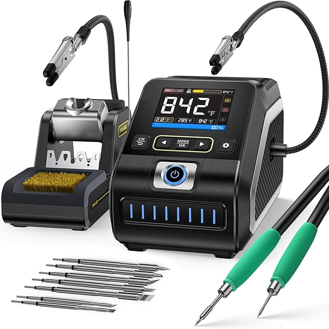 FNIRSI DWS-200 200W Precision Digital Soldering Station Kit,