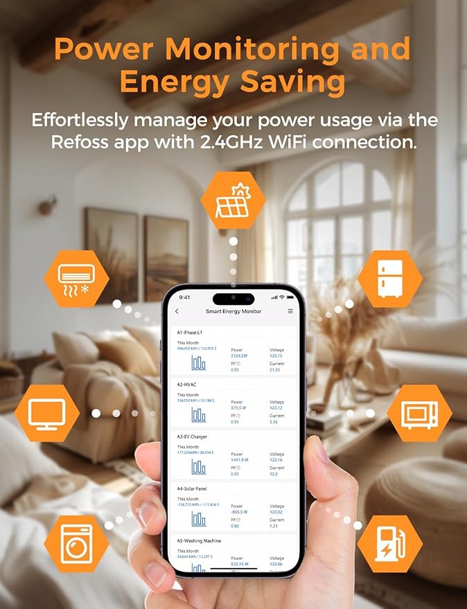 Smart Home Energy Monitor Supports Home Assistant, Real-Time Accurate Energy