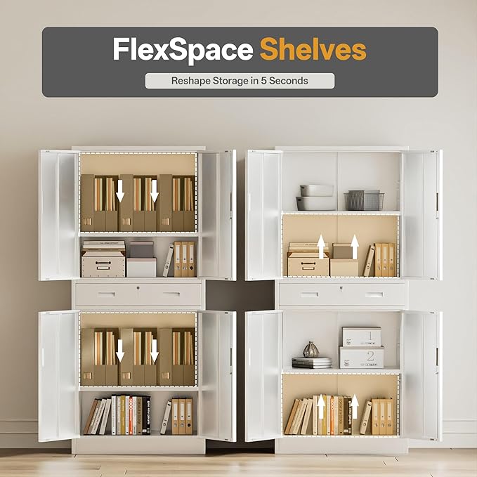 Metal Storage with 1 Drawer, Steel Storage File Cabinet