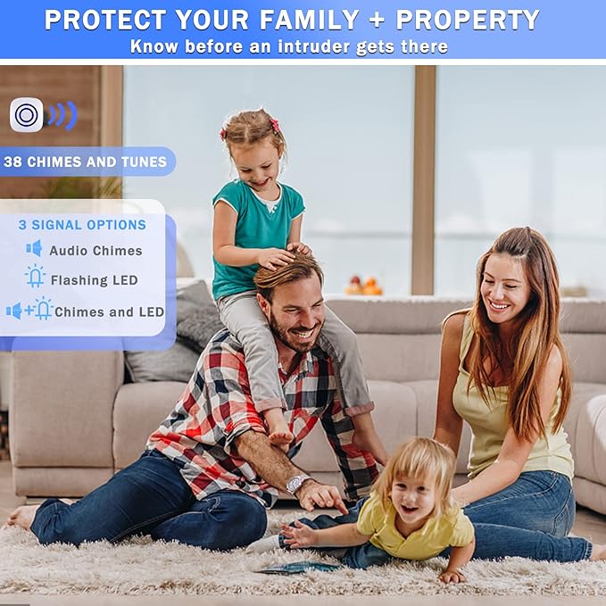 Motion Sensor Alarm, Wireless Driveway Alarm Indoor Home Security Business