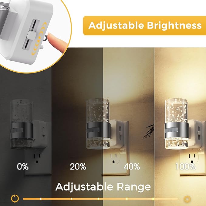 L LOHAS LED Motion Sensor Night Light, Dimmable Night Lights Plug into Wall
