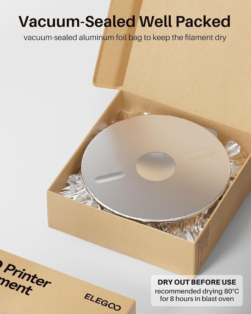 ELEGOO PC 3D Printer Filament 1.75mm Clear Black 1KG