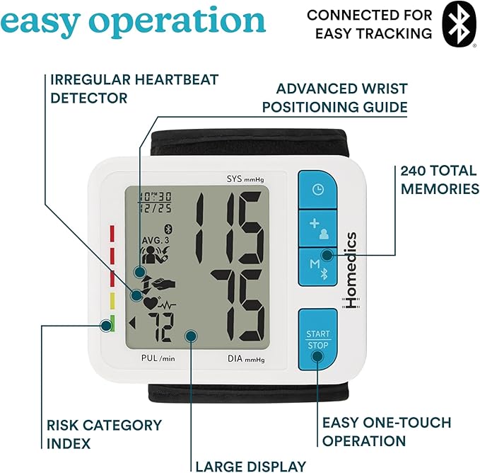 Homedics 700 Series Wrist Cuff Blood Pressure Monitor