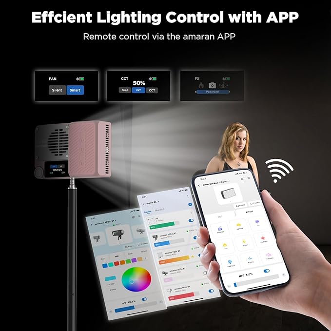 Amaran Ace 25c Pocket RGBWW LED Light, Boost Mode Up to 32W, Full-Color Mini