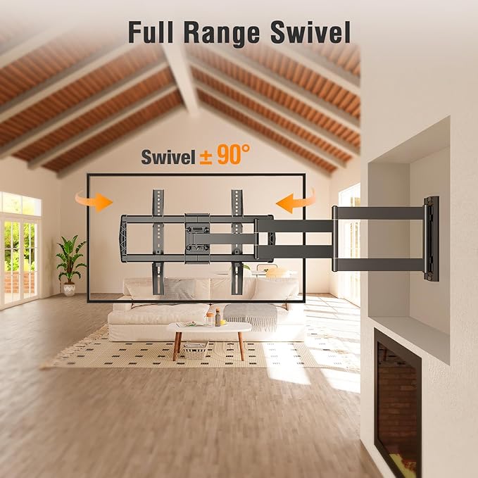 ELIVED Long Arm TV Wall Mount for Most 42-75 Inch TVs, 30 Inch Long Extension