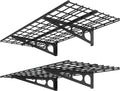 FLEXIMOUNTS 2 Pack 2x4ft Garage Shelving, Wall Shelf Garage Storage Rack
