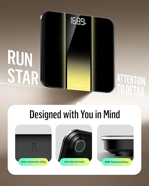RunStar Digital Bathroom Scale for Body Weight