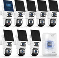 【Auto Tracking & 2-Way Audio】 Solar Powered PTZ Camera System, Wireless Outdoor