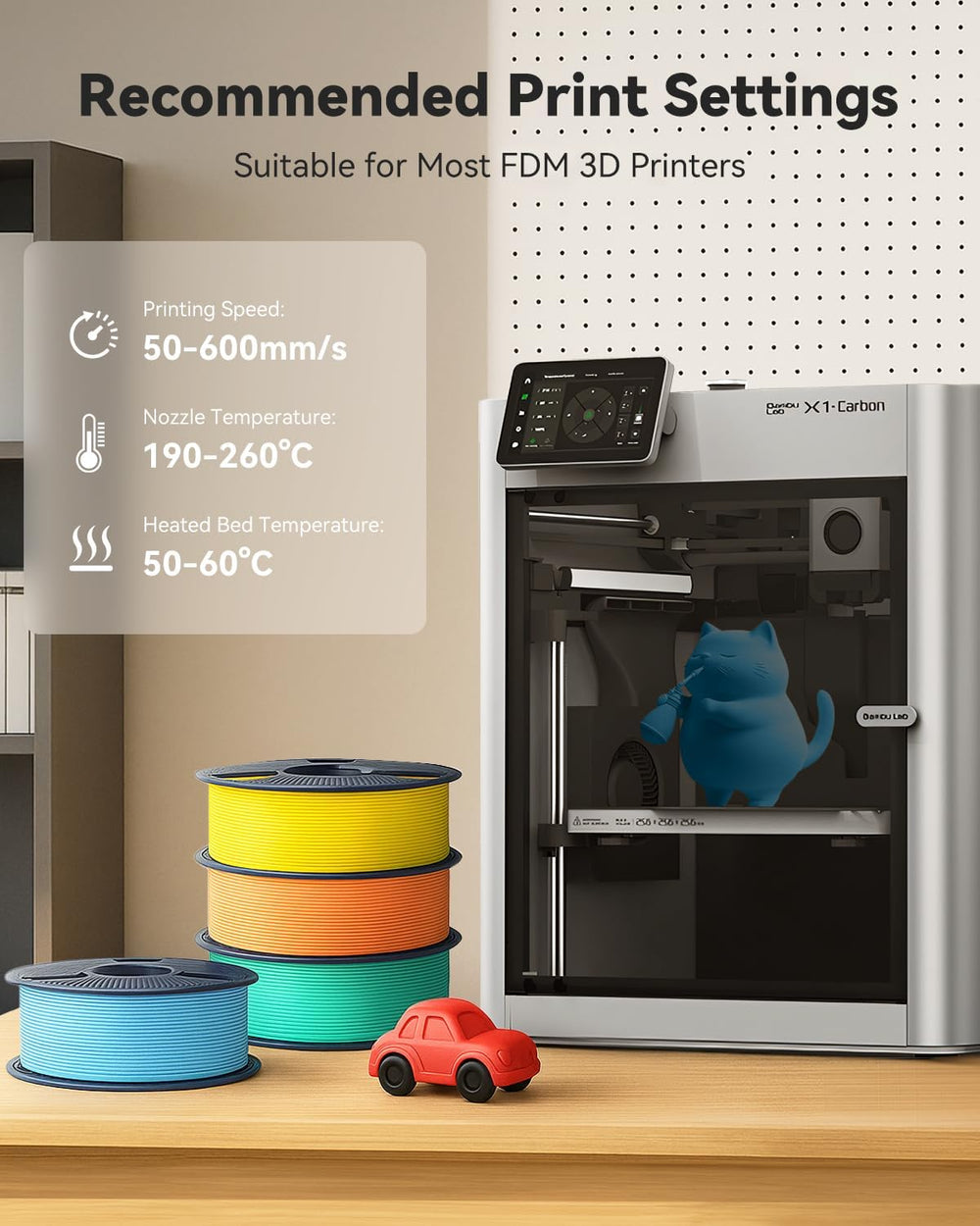 SUNLU High Speed Matte PLA 3D Printing Filament 1.75mm 4KG