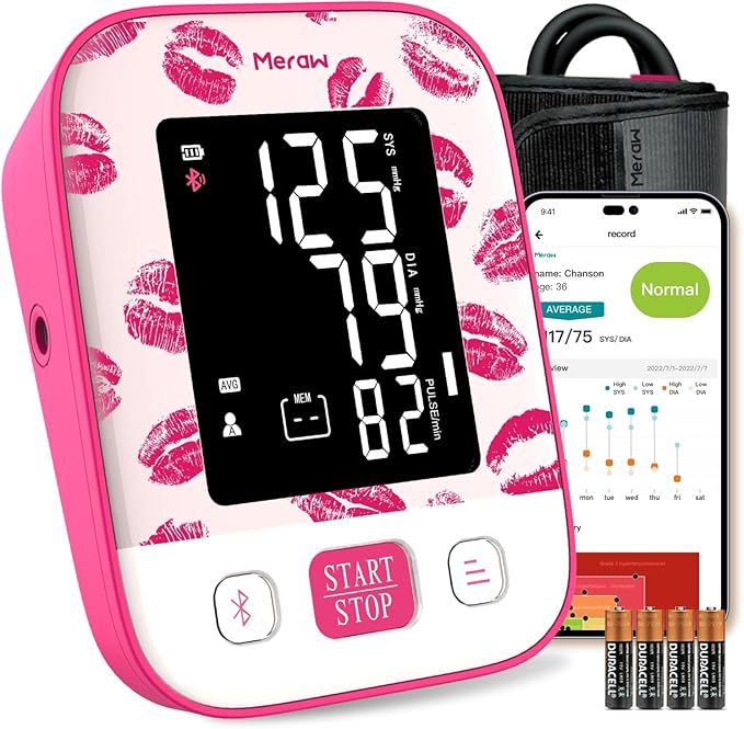 Meraw Blood Pressure Monitor Home Use, Blood Pressure Cuff Digital Arm