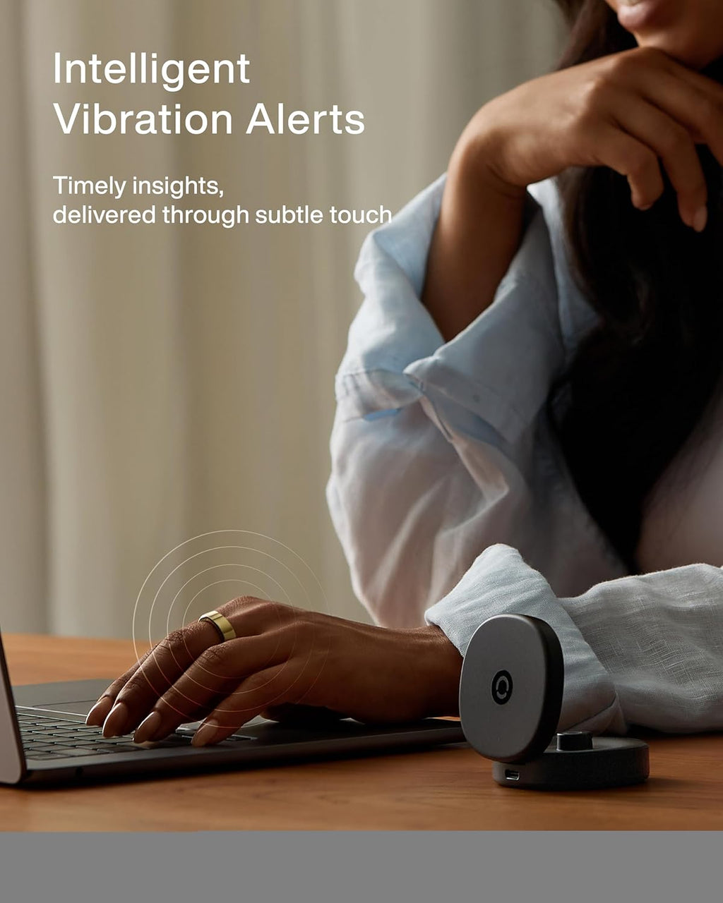 RingConn Gen 3 Smart Ring - Vascular Trends(Size 10, Matte Black)