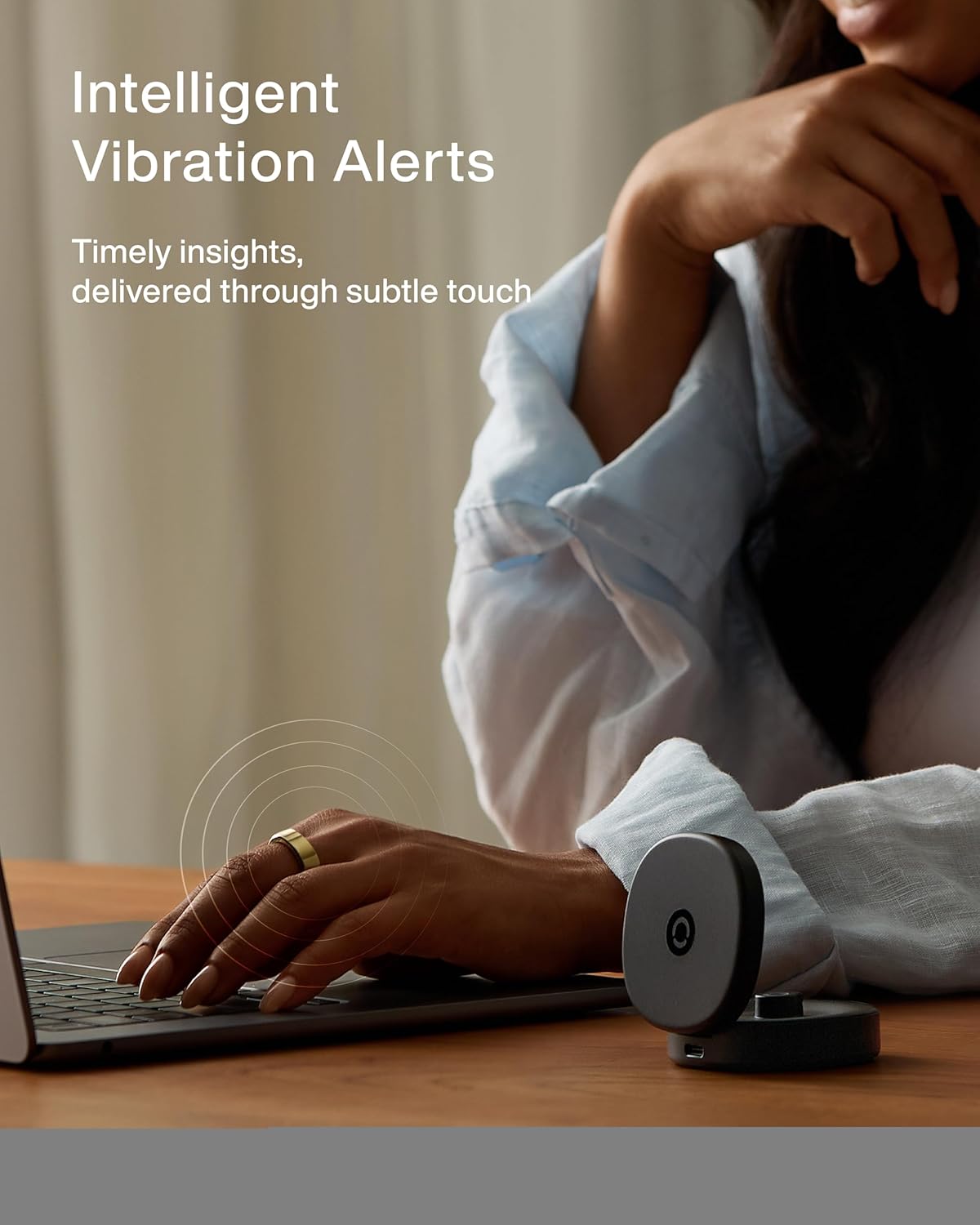 RingConn Gen 3 Smart Ring - Vascular Trends(Size 10, Matte Black)