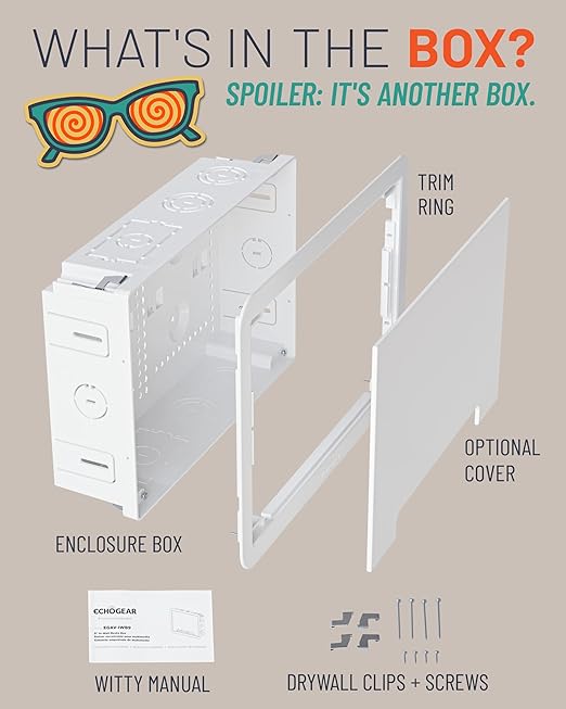 ECHOGEAR 9" in-Wall TV Media Box
