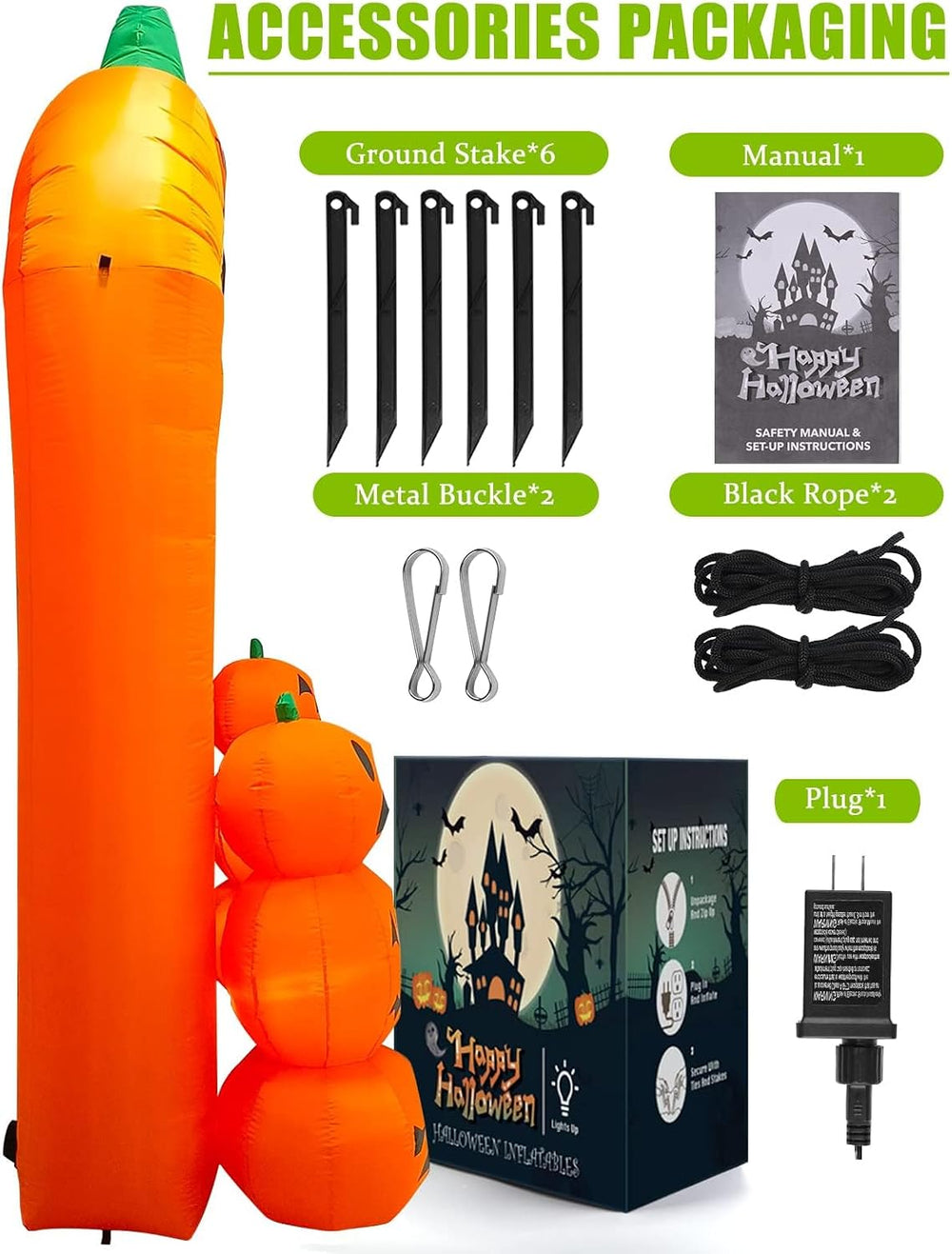 9.5 Feet Halloween Inflatable Arch, Kalolary Pumpkin Inflatables Archway