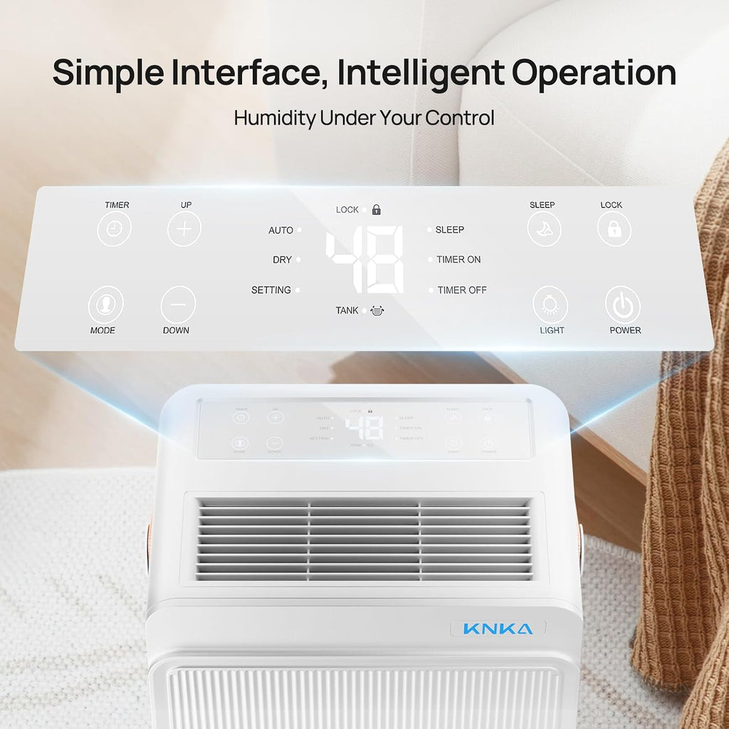 KNKA Energy Star 5500 Sq.Ft Dehumidifier for Basement, Max 80 Pint/Day