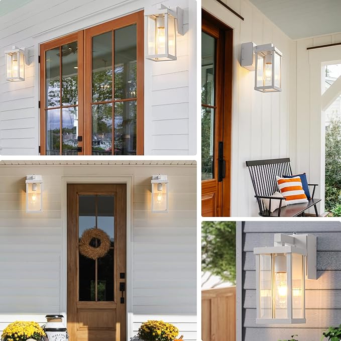 JOKAONOTL Dusk to Dawn Porch Lights (2 PC)