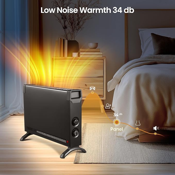Convection Panel Heater, 1500W Freestanding Portable Space Heater Quick Heat