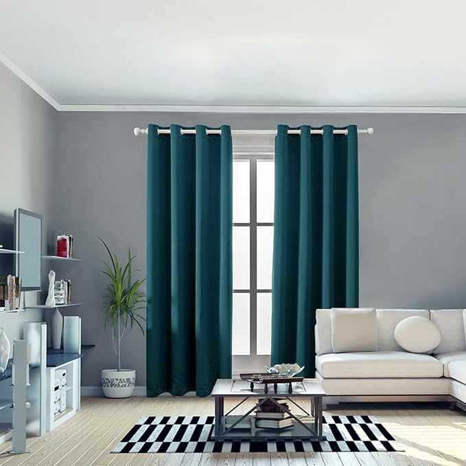 Anytime 100% Blackout Curtain 2 Panels Set, Thermal Insulated Window Drapes