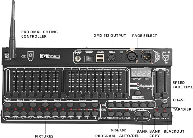 Ygybeyond Wireless DMX 384Controller, 384-channel, Controller, Dmx-384